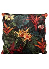 Povlak na polštář 40x40 na zip velur Tropické květy bormélie Povlak na polštář 40x40 na zip velur Tropické květy bormélie