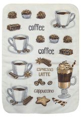 Mikrovlákno utěrka 40x60cm Coffee espresso latté Mikrovlákno utěrka 40x60cm Coffee espresso latté