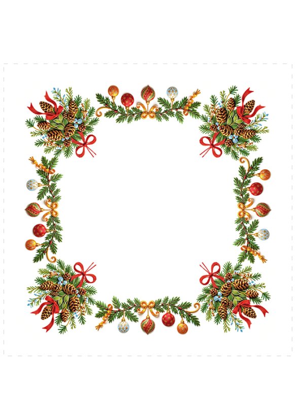 Vánoční ubrus Šišky