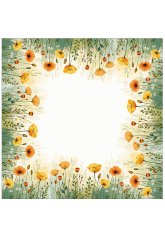Ubrus čtverec 75x75cm louka máky Ubrus čtverec 75x75cm louka máky
