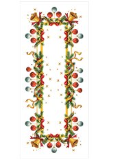 Vánoční ubrus/prostírání 30x45cm - Baňky