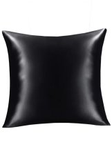 Saténový povlak 40x40cm - černý