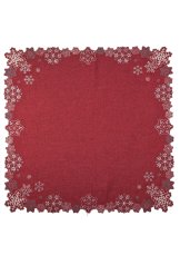 Vánoční ubrus vločky červené 30x45cm Vánoční ubrus vločky červené 30x45cm
