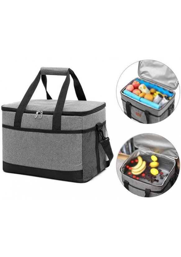 Chladící taška/box šedá 16L na zip 