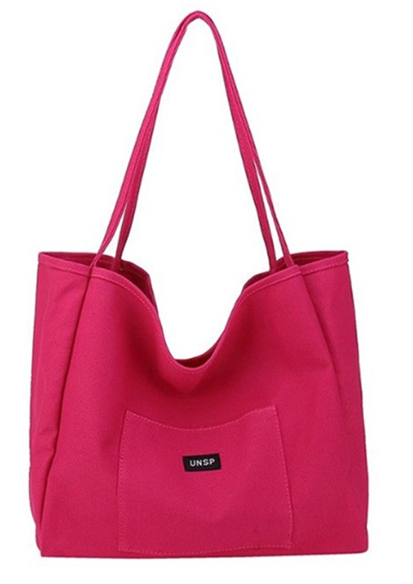 Plážová taška 33x20x31cm - růžová kapsa