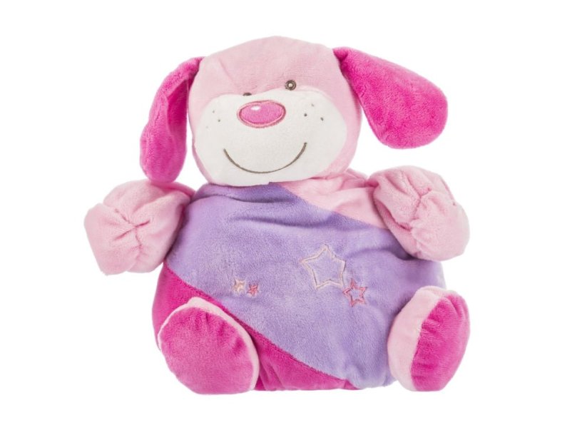 Dětský plyšák Pejsek Bertík růžový 23cm