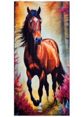 Rychleschnoucí osuška plážová 70x147cm - Kůň