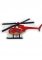 Vrtulník hasičský červený kov 7cm 1:64 volný chod