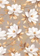 Bavlněné povlečení Lux 140x200+70x90cm - Magnolie béžové detail