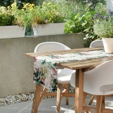 Ubrus/běhoun na stůl 40x140cm - Garden listy zelené na bílém Ubrus/běhoun na stůl 40x140cm - Garden listy zelené na bílém