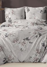 Bavlněné saténové povlečení 140x200 +70x90 - Pivoňka květy béžové 5067 C Bavlněné saténové povlečení 140x200 +70x90 - Pivoňka květy béžové 5067 C