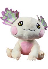 Plyšový Axolotl v krémové barvě neboli vodní dráček.