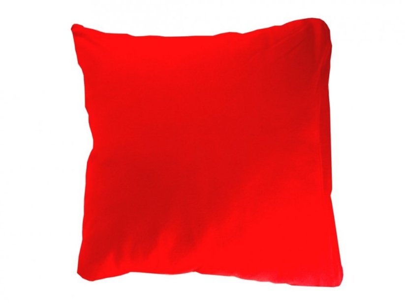 Povlak na polštář 40x40cm jednobarevný červený ze 100% bavlny