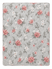 Přikrývka MILANO 160x200 Letní 250g - Růže na šedé