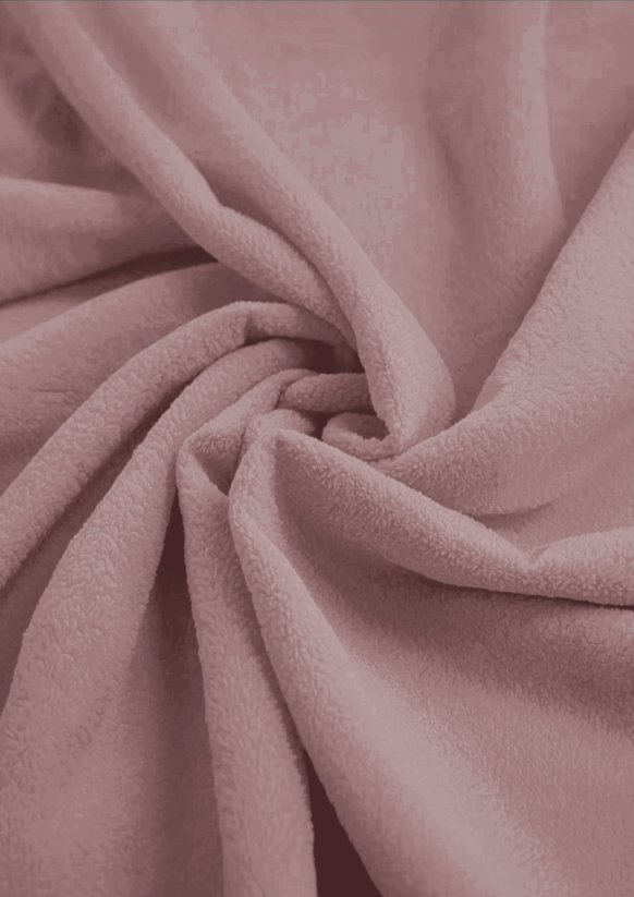 Fleecové, polar prostěradlo s gumičkou 90x200cm - starorůžové