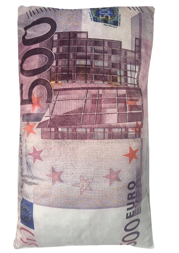 Dekorační polštář bankovka 500 Eur 30x50cm 1