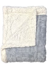 Mikroplyšová deka ovečka/beránek 160x200cm - Kostička světle šedá
