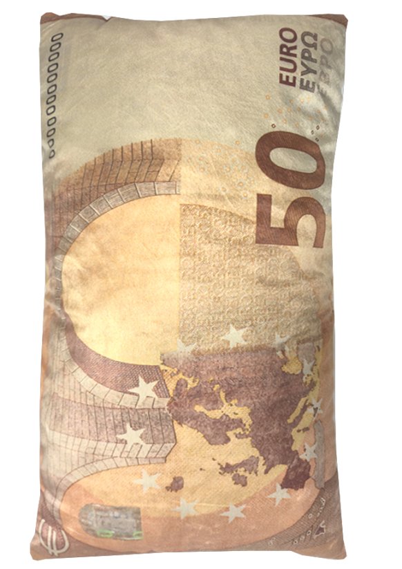 Dekorační polštář bankovka 50 Eur 30x50cm 2