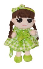 Látková panenka batůžek Kája zelená 36 cm