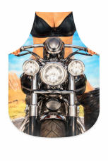 Kuchyňská zástěra 55x72cm - Žena na motorce
