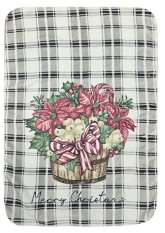 Mikrovlákno utěrka 40x60cm Vánoce káro šedé Mikrovlákno utěrka 40x60cm Vánoce káro šedé