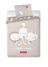 Dětské povlečení Fisher Price 01 béžová 100x135+40x60cm