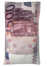 Dekorační polštář bankovka 500 Eur 30x50cm 1