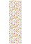 Ubrus/běhoun 40x140cm květiny barevné na bílém