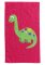 Dětský ručník 30x50cm - Dinosaurus malina