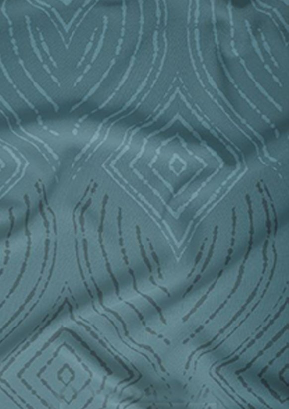 Bavlněné saténové povlečení 140x200 +70x90 - Oko tyrkysové detail