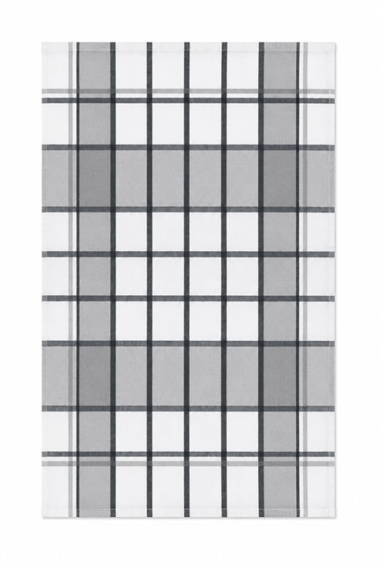 Kuchyňská utěrka z egyptské bavlny 50x70cm - Kostka šedá