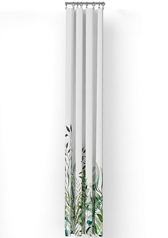 Hotový závěs 150x250cm s potiskem zelených listí 3
