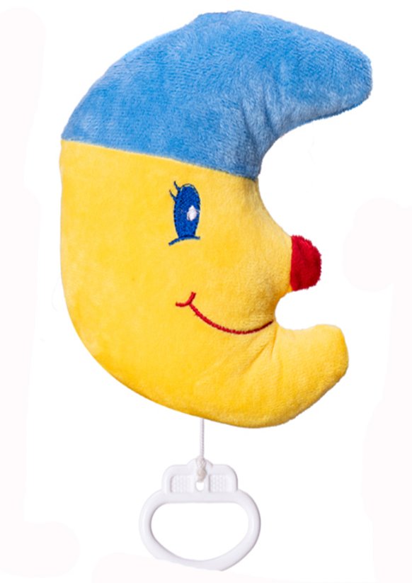 Měsíček plyšový 15cm natahovací hrací strojek