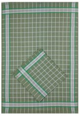 Kuchyňská utěrka s egyptské bavlny 50x70cm - Kostka zelená
