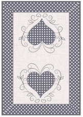 Ubrus/prostírání 30x45cm - srdce béžové Ubrus/prostírání 30x45cm - srdce béžové