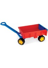 Dětský plastový tahací vozík pro děti Wader červený