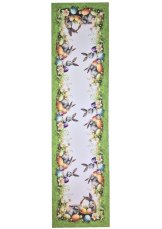 Velikonoční ubrus, štola na stůl s motivem zajíčků a vajíček. 150x40cm Velikonoční ubrus, štola na stůl s motivem zajíčků a vajíček. 150x40cm
