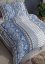 Povlečení satén zapínání na zip ze 100% bavlny 140x220+70x90cm Mary modrá cibulák/folk