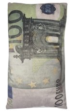 Dekorační polštář bankovka 100 Eur 30x50cm 1