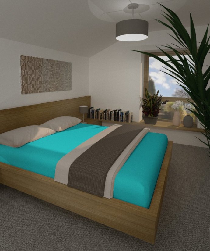 Napínací prostěradlo Froté s gumičkou 90x200cm - 30 azurová