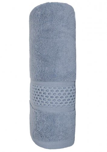 Samostatný ručník Asti s gramáží až 550g/m2 barvy modré s jemnou bordurou