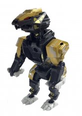 Robot/zvíře 2v1 9cm kov War lion zlatý