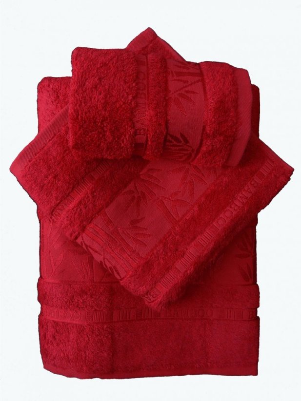 Bamboo ručník 50x95 červený