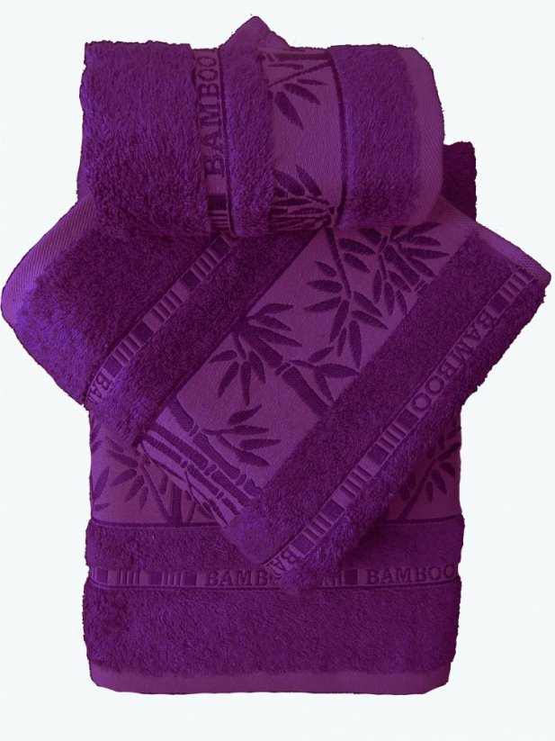 Bamboo ručník 30x50 ve fialové barvě     