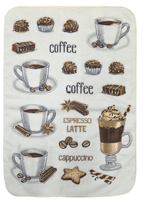 Mikrovlákno utěrka 40x60cm Coffee espresso latté