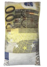 Dekorační polštář bankovka 200 Eur 30x50cm 1