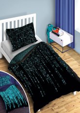 Bavlněné povlečení 140x200 + 70x90cm - Fluo matrix