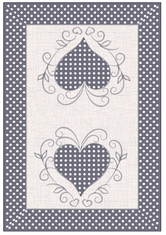 Ubrus/prostírání 30x45cm - srdce béžové