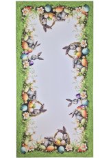 Velikonoční ubrus, štola na stůl s motivem zajíčků a vajíček, 100x50cm. Velikonoční ubrus, štola na stůl s motivem zajíčků a vajíček, 100x50cm.
