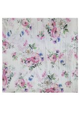 Dekorační krepový povlak na polštářek 40x40 - Květy jabloní na bílém